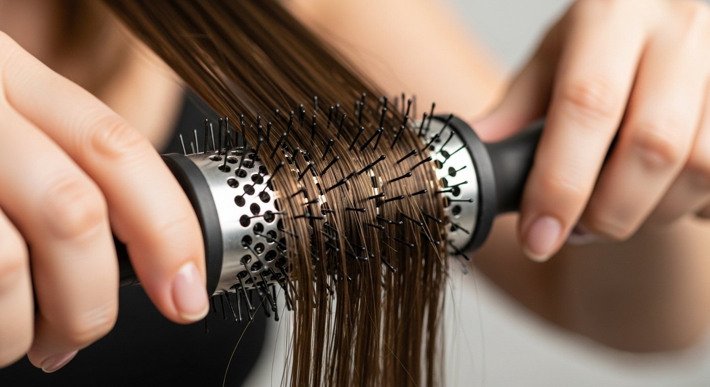 Como cachear o cabelo com escova rotativa