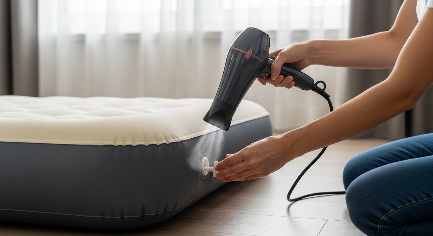 Como encher colchão inflável com secador de cabelo Guia rápido
