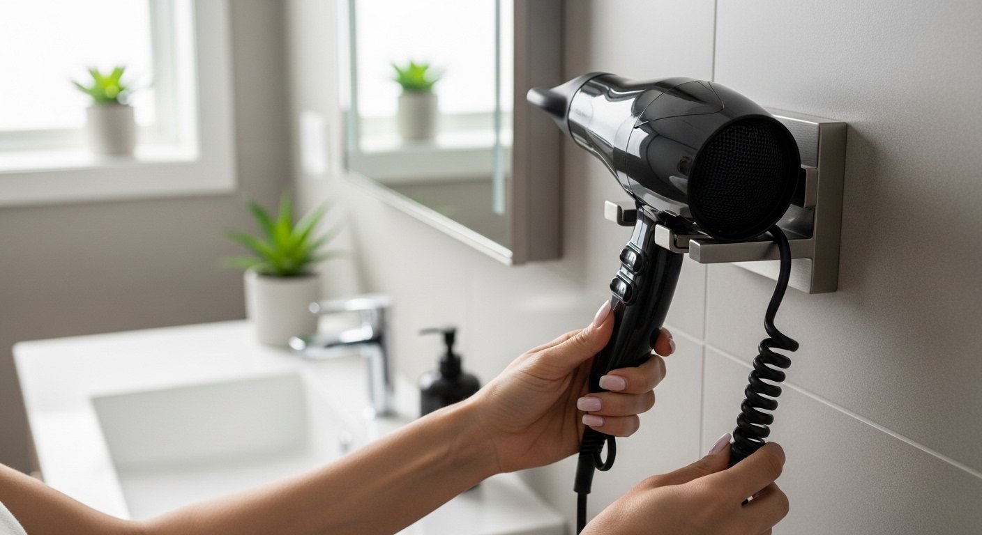 Como guardar secador de cabelo