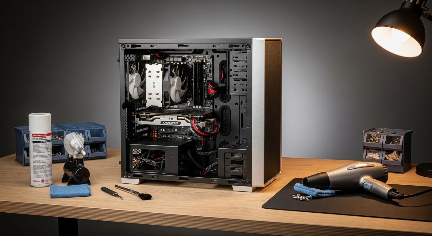 Como limpar pc ocm secador de cabelo