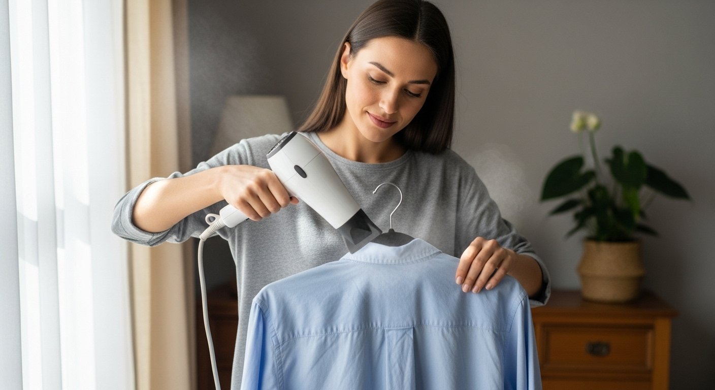 Como desamassar roupa com secador de cabelo